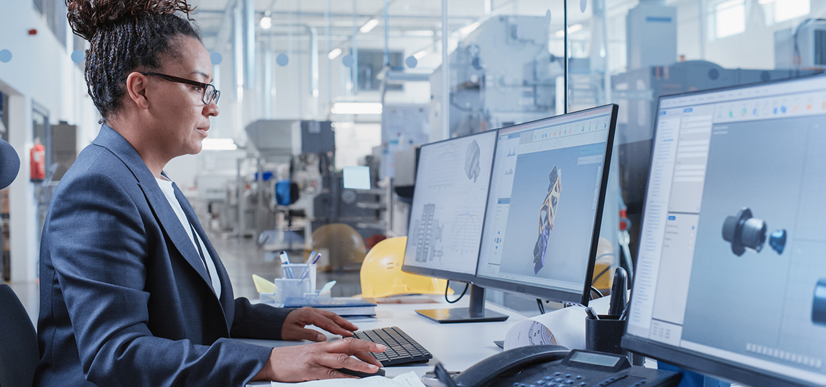 Industrial engineer optimizing workflows