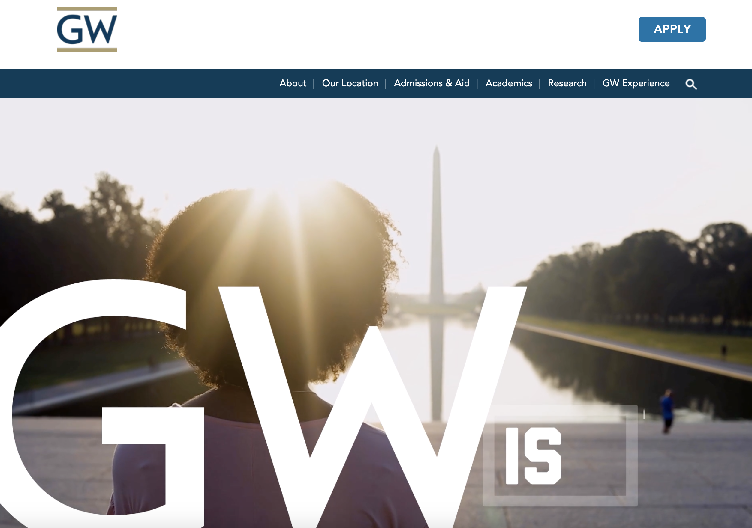 George Washington University header
