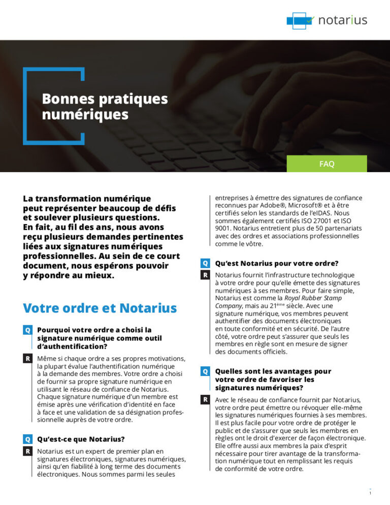 Bonnes pratiques numeriques