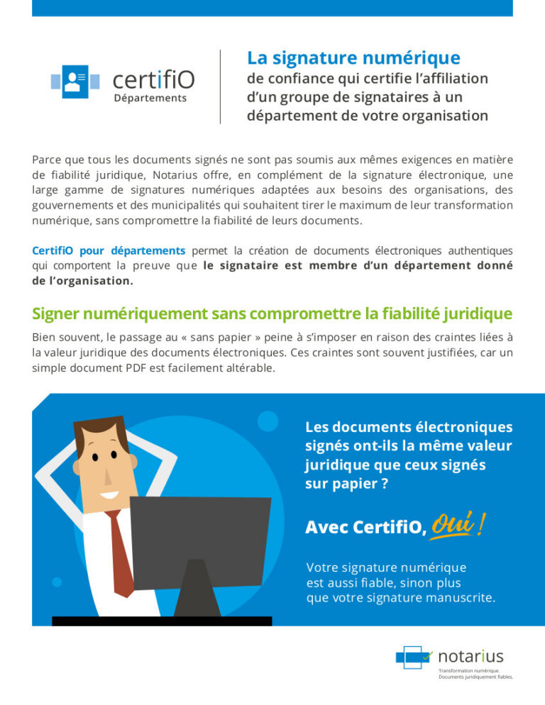 Certifio departements