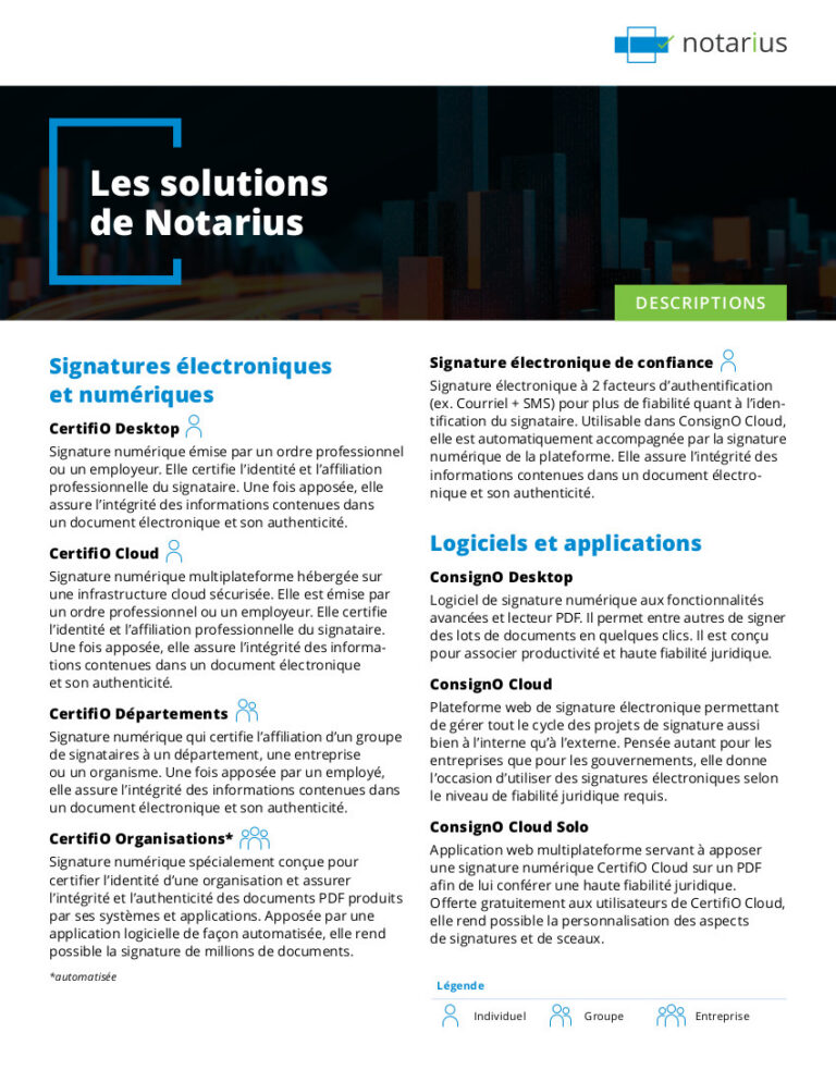 Descriptions solutions