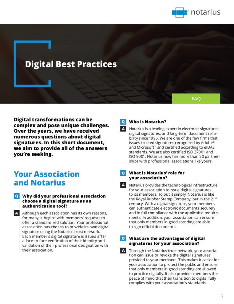 Digital best practices