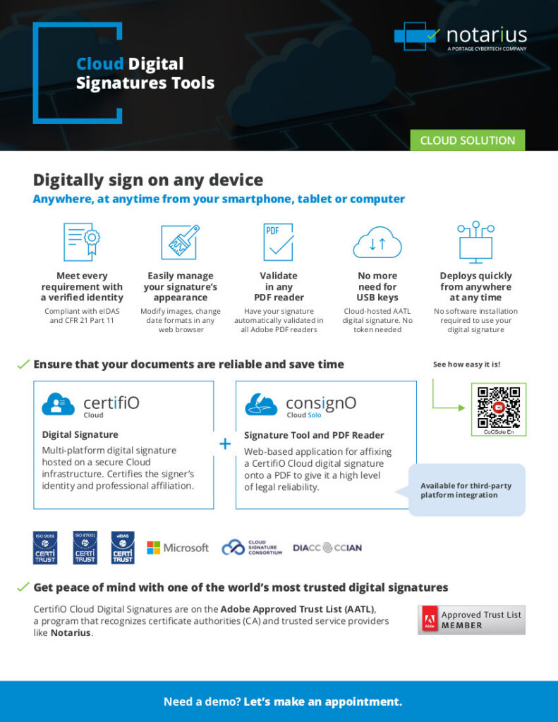 Signature tools cloud